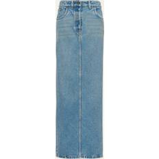 S Röcke Prada Denim Maxi-skirt Mid Blue