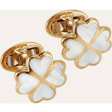 Cufflinks Men's 18K Gold Vermeil & Mother-of-Pearl Clover Cufflinks Gold