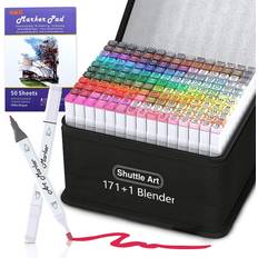 Shuttle Art Dual Tip Brush Pens Art Markers, 96 Colors Fine and Brush Dual  Tip Markers