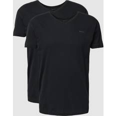 Gant Herre T-skjorter Gant Men 2-Pack V-Neck T-Shirts Black