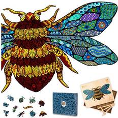Jigsaw Puzzles for Adults XL 321 Piece 19.7"x9.7" – Bumblebee Wooden Jigsaw Puzzle for Adults by The Puzzled Tree