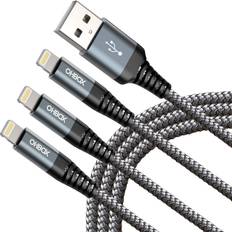 Cables Heavy Duty 6FT 3Pack iPhone Charger Cable, 6 Foot Lightning Cable Braided Fast Charging Cords Compatible with iPhone 14/13/12/11 Pro Max/X/XS/XR/8 Plus/7/6/5/iPad Mini/Air