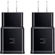 Batteries & Chargers Samsung Adaptive Fast Charging Wall Charger Adapter Compatible with Samsung Galaxy S6 S7 S8 S9 S10 Edge/Plus/Active, Note 5,Note 8, Note 9 and More 2 Pack ChiChiFit Quick Charge Black