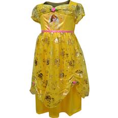 Disney Dresses Children's Clothing Disney Princess Toddler Girls Gorgeous Beauty And Beast Nightgown GOLD YELLOW 4T
