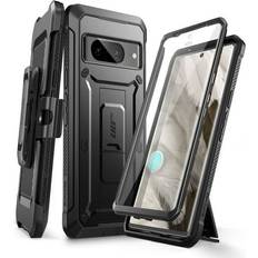 Supcase Unicorn Beetle Pro Series for Google Pixel 8 2023 Release Full-Body Rugged Belt-Clip & Kickstand with Built-in Screen Protector Black