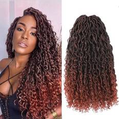 Stick Hair Extensions 6 Packs New Goddess Locs Crochet Hair 18Inch River Locs Curly