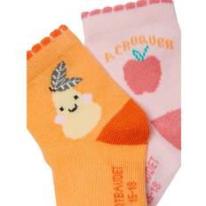 Orange Socken Vertbaudet 2er-Pack Baby Socken mit Früchten orange