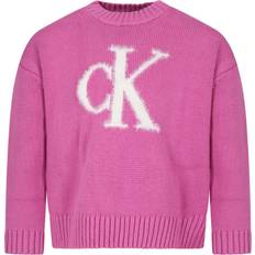 Purple Knitted Sweaters Children's Clothing Calvin Klein Teen Girls Pink Cotton Monogram Sweater year