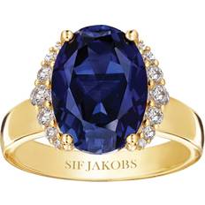 Ringer Sif Jakobs Ellisse Grande Ring - Gold/Blue/Transparent