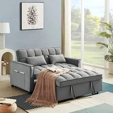 Loveseat Futon Grey Sofa 55.2" 2 Seater