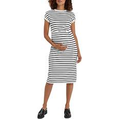 Stripes Maternity & Nursing Nom Maternity Lydia Stripe Dress Blue Stripe