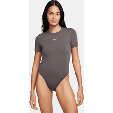 Nike Dame Shapewear & Undertøy Nike Sportswear Women's Short-Sleeve Bodysuit Brown UK 16–18