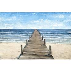 Marmont Hill Long Pier to the Ocean Framed Art 20x30"