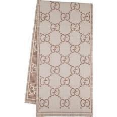 Gucci Accessories Gucci Gg Wool Jacquard Scarf Beige 01