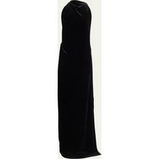 Evening Gowns - Velvet Dresses Proenza Schouler Faye Draped Twist Open-Back Gown BLACK