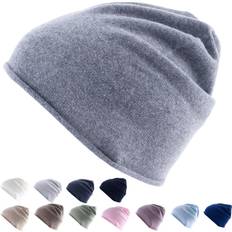 Damen - Golden Mützen GOLDEN GOAT Strickmütze Arley Beanie Unisex Winter Mütze 100% Kaschmir Wolle Farbe: Aubergine