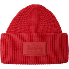 Coach Unisex Headgear Coach Women's Patch Beanie, Sport RED