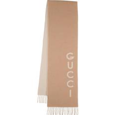 Gucci Accessories Gucci Wool & Cashmere Scarf Camel 01