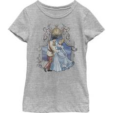 Tops Disney Girl Cinderella Princess and Prince Charming Dance Graphic Tee Athletic Heather