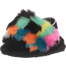 Slippers UGG Girls Infant Fluff Yeah Slides Girls' Infant Shoe Black/Multi