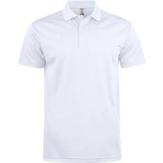 Hvite - Unisex Pikéskjorter Clique Basic Active Polo Shirt White