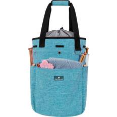 Stitch Happy Knitting Bag (Pink): 7 Pocket Yarn Bag, Crochet Bag, Yarn Storage, or Crochet Storage