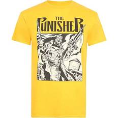 Dame - Gull T-skjorter & Singleter The Punisher Mens Cotton T-Shirt Black/Gold