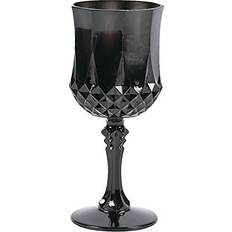 Black Patterned Wine Glass