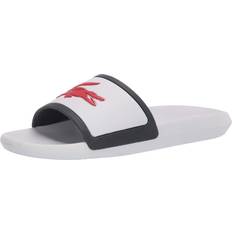 Lacoste Women Slippers & Sandals Lacoste Women's Men's Croco Slide Sandals, White/Navy/Red