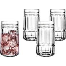 Fitz and Floyd Everyday White by Fitz and Floyd Beaded Double Old Fashioned  Beverage Rocks Glass, Clear