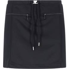 XXL Skirts Courreges Black Drawstring Miniskirt