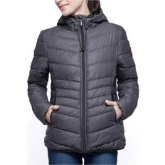 Rokka&Rolla Women's Lightweight Puffer Jacket, Small, Grey