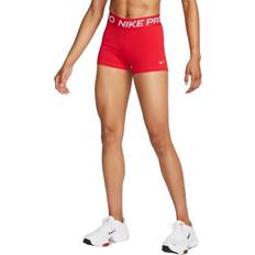 Red Shorts Nike Women's Pro 3" Shorts - University Red/White