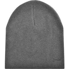Cotton - Unisex Beanies Superdry Knit Beanie Hat Grey One