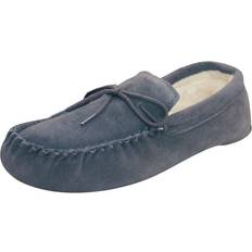 42 - Unisex Mokasiner Eastern Counties Leather Wool-blend Soft Sole Moccasins Navy