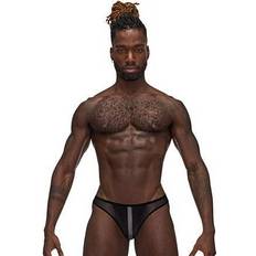 M - Men Bikini Bottoms Male Power Landing Strip Bikini Brief Black