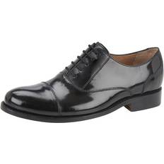 44 ½ - Damen Oxford Kensington Herren, Halbschuhe, OxfordSchuhe Leder, Schwarz