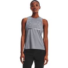 Under Armour Women Tank Tops Under Armour Sportstyle Graphic Tank Top for Ladies Steel Heather