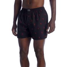 Polo Ralph Lauren Red Underwear Polo Ralph Lauren Player Woven Boxer, M, Black/Red