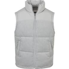 3XL - Baumwolle - Herren Westen Urban Classics Herren Weste Cord Vest lightasphalt