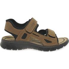 Rieker Herren Sandalen Rieker 26761-26 herrensandale, leder/synthetik, braun herrenschuhe sandale Braun