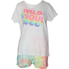 Dame - Hvite Pysjamaser Forever Dreaming Womens/Ladies Wild Soul Pyjama Set White/Multicoloured