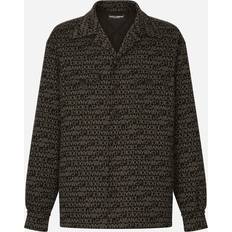 Dolce & Gabbana Polyester Tops Dolce & Gabbana Black Padded Shirt FR