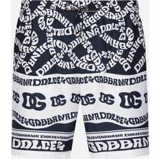 Dolce & Gabbana Men Swimwear Dolce & Gabbana Printed swim trunks blue