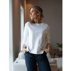 Hvite - L T-skjorter & Singleter Selected Femme Essential Long Boxy Tee Hvit