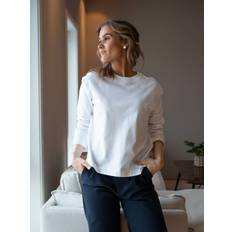 Selected Femme Essential Long Boxy Tee Hvit