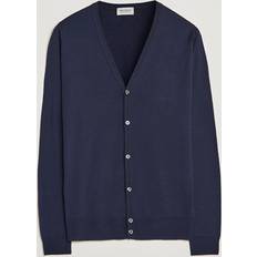 XXL Cardigans John Smedley Petworth Extra Fine Merino Cardigan Midnight Blå