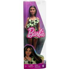 Puppen & Puppenhäuser Mattel Barbie HPF76 Kinderspielzeuge und Geschenke, braunhaarig mit gepunktetem Jumpsuit, Barbie Fashionistas, Kleidung und Zubehör, ab 3 Jahren