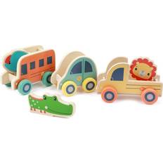 Fisher Price Spielzeuge Fisher Price Vehicles & Animals Set Wood 6 pcs