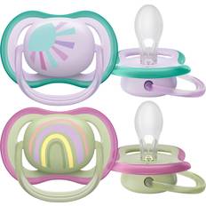 Barn- & babytilbehør Philips Avent 2er-Pack Schnuller ultra air, 0-6M pink gelb